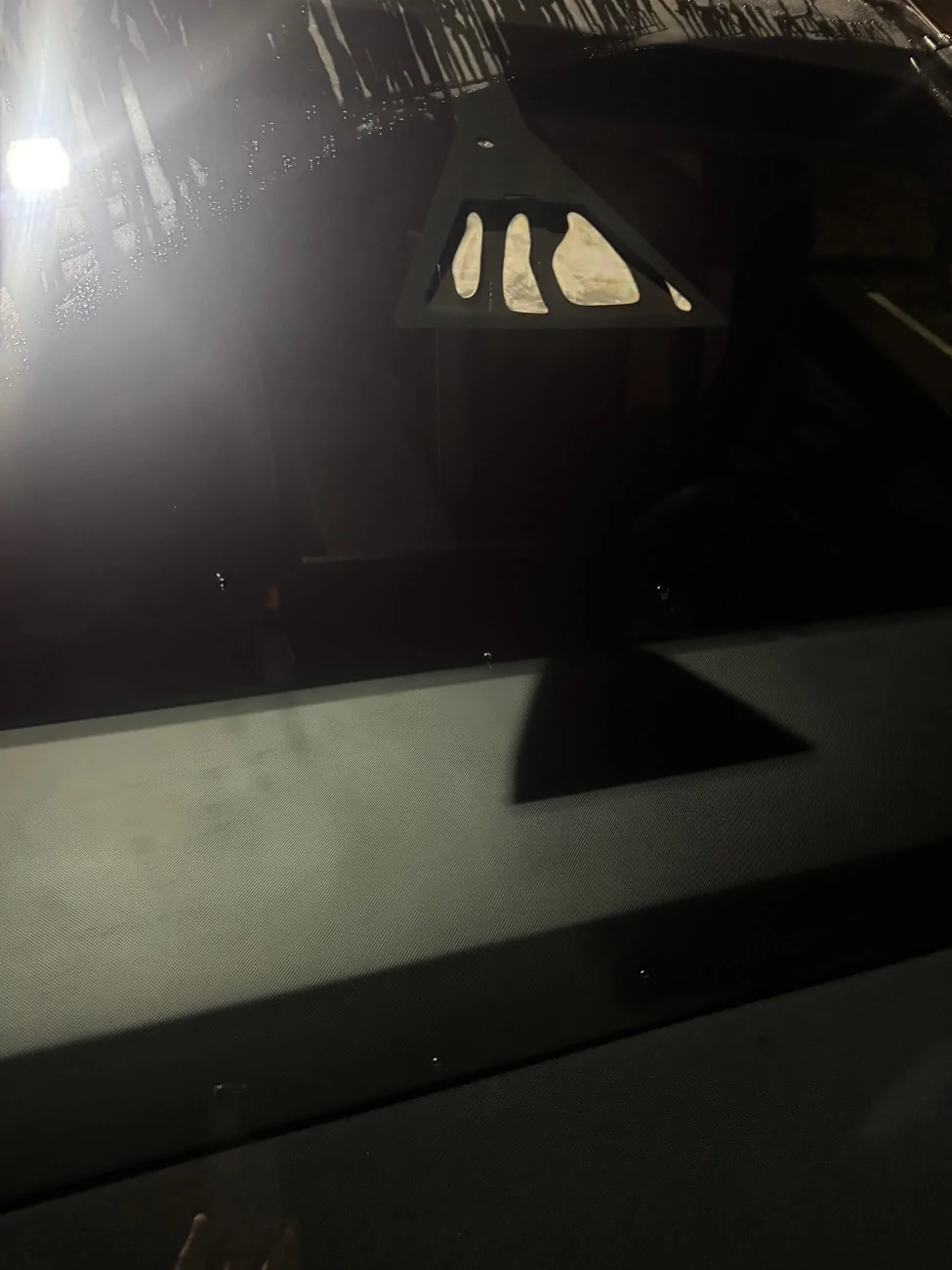 Tesla Cybertruck How-to Clean Forward Camera View / Glare Shield (fix "camera visibility limited" issue) - DIY IMG_5747
