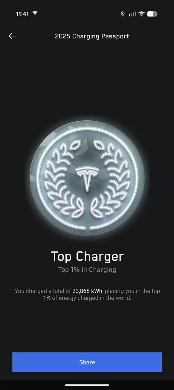 Tesla Cybertruck Charging Passport - If anyone wins free charging let us know, probably a long shot for most of us… Screenshot_20260102-114113