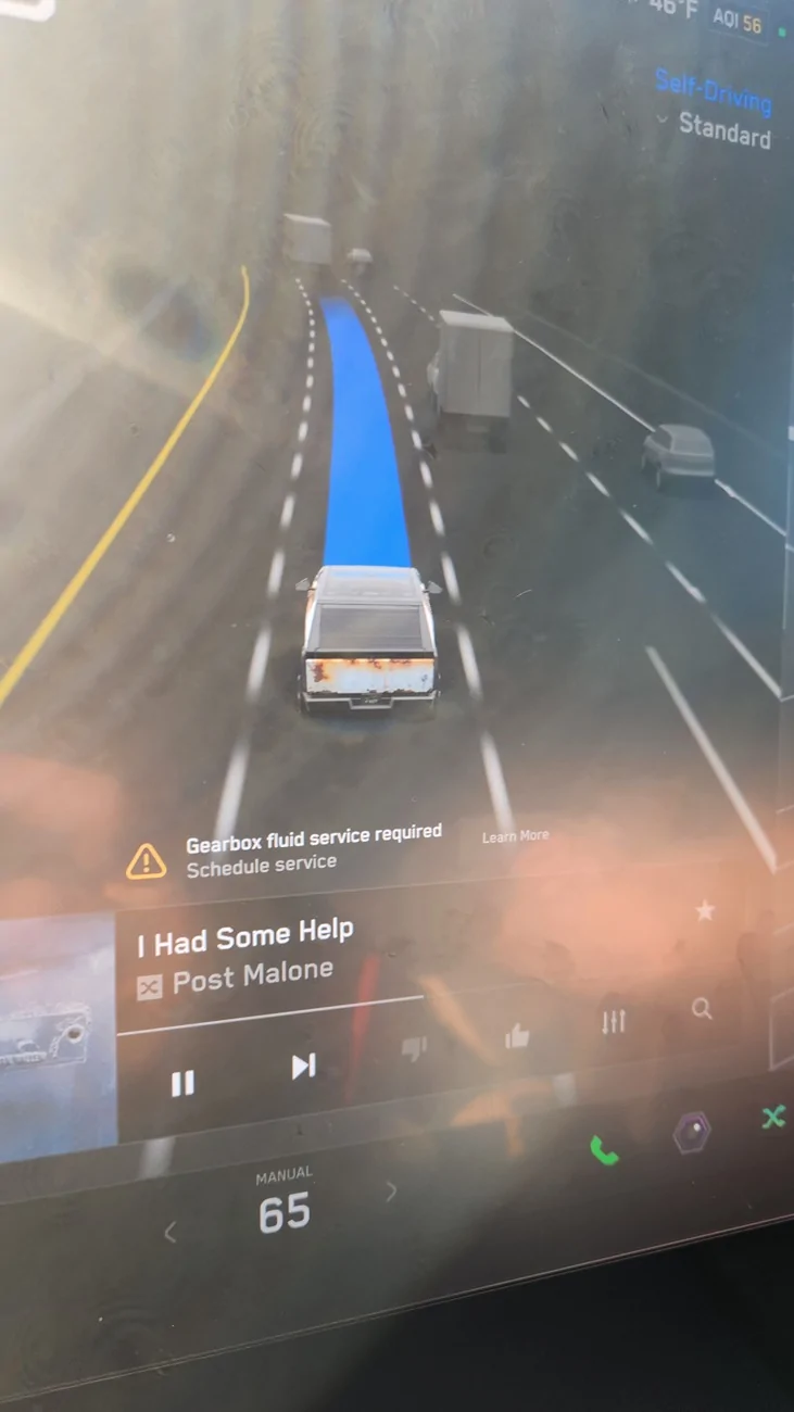 Tesla Cybertruck Truck is stuttering at steady speed 20260104_103420