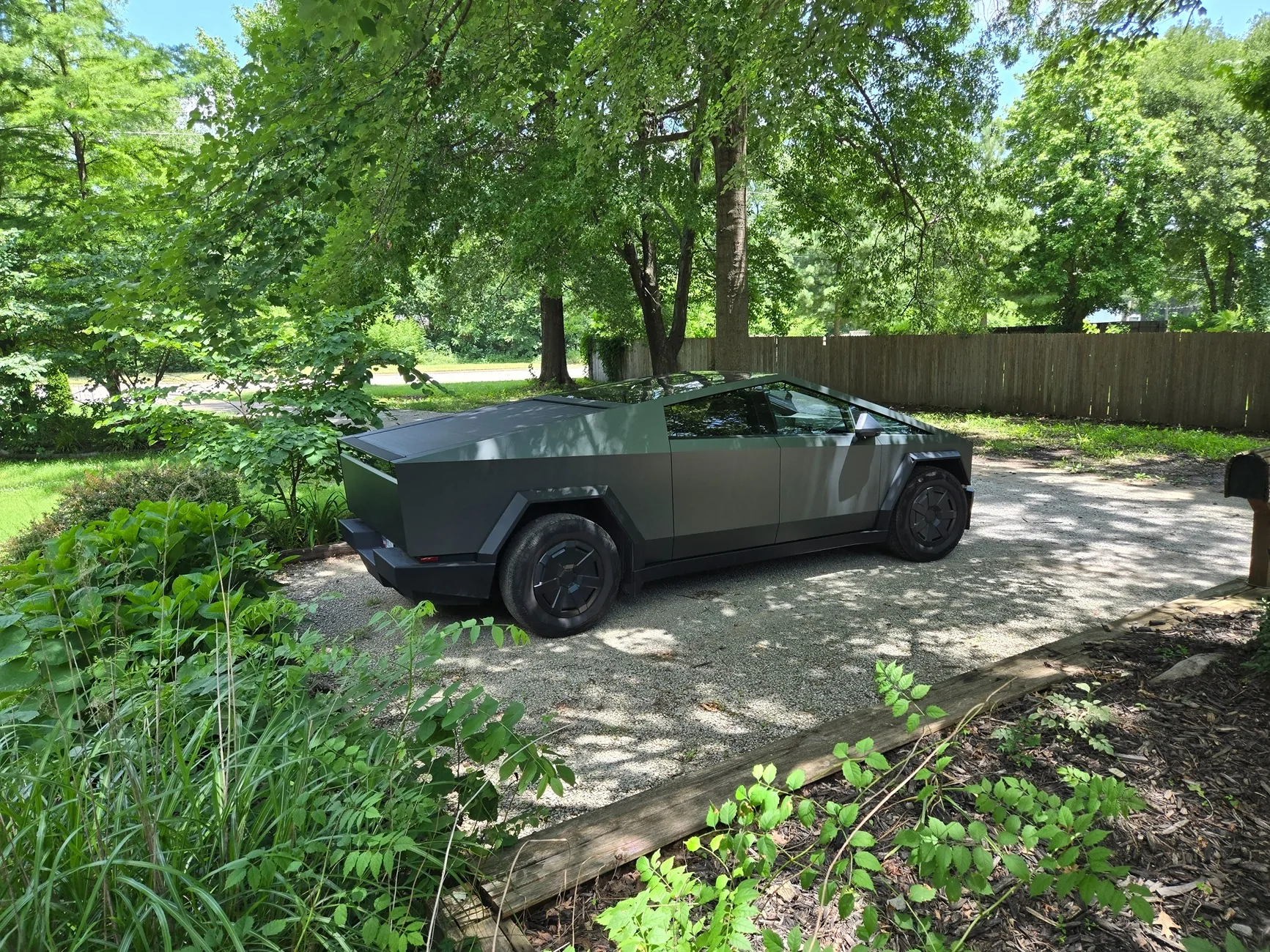 Tesla Cybertruck Installed Inozetek Satin Midnight Moss PPF Wrap kit at T Sportline 20250620_124127