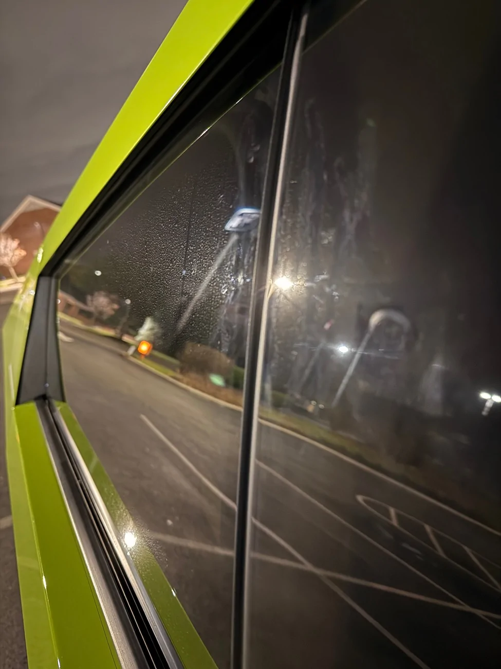Tesla Cybertruck Road wind noise improved with easy fix: lower rear windows slightly! IMG_6959