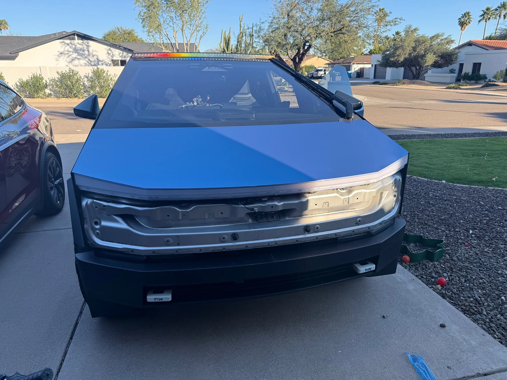 Tesla Cybertruck Boring light vs SW nemesis vs CyberGlow DRL IMG_9238