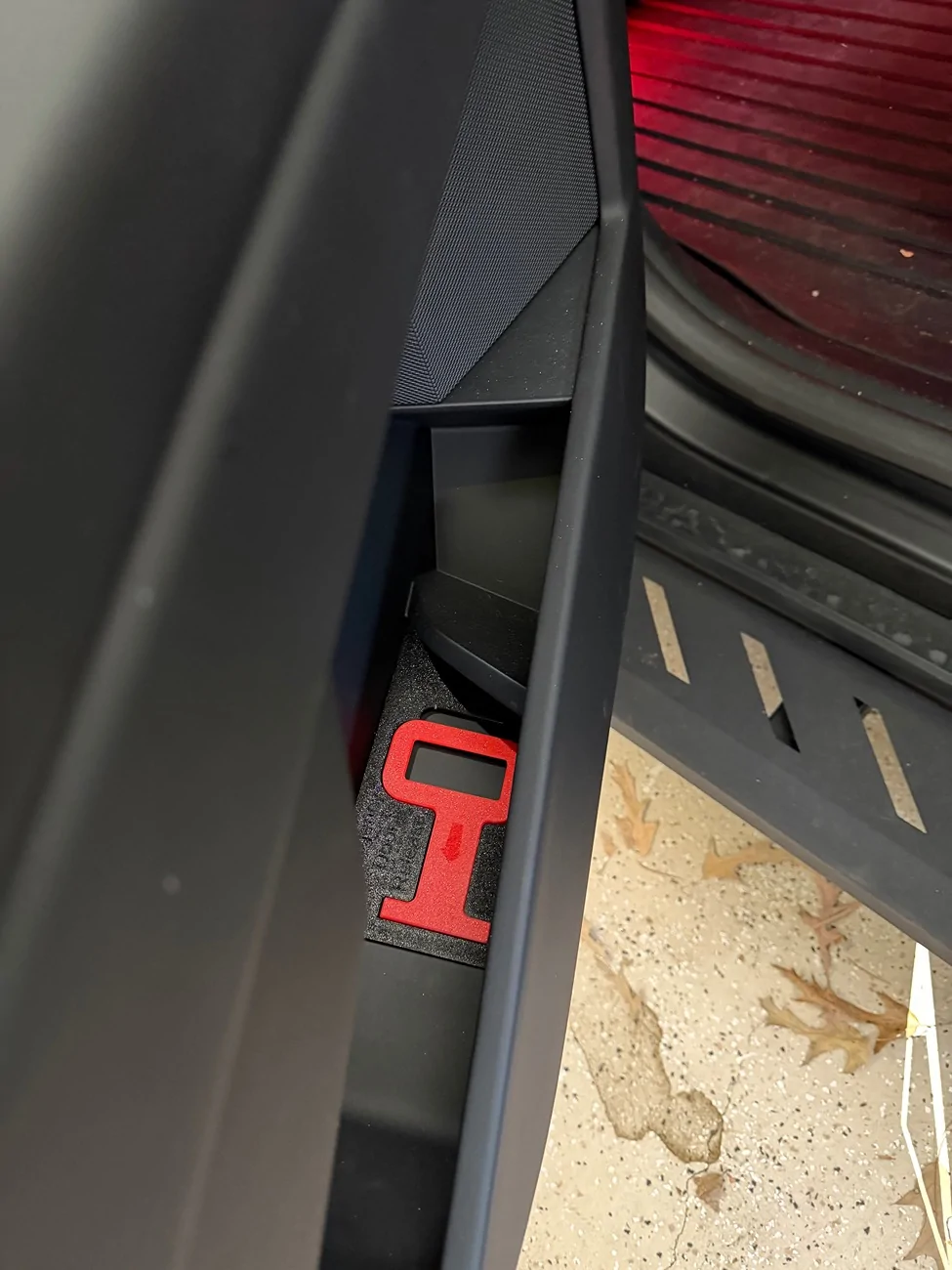 Tesla Cybertruck Rear Emergency Door Release Identifier (3D Print) IMG_0620