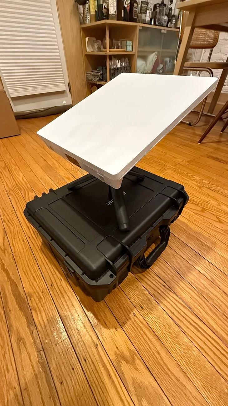 Tesla Cybertruck Convenient Starlink Mini dashboard mount + Video IMG_1237