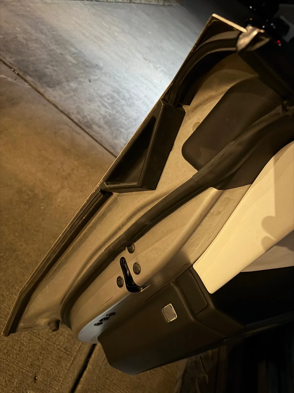 Tesla Cybertruck Road wind noise improved with easy fix: lower rear windows slightly! IMG_1992
