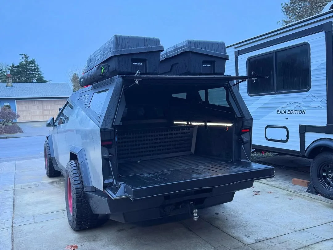 Tesla Cybertruck Urander Bed Cap Ideas & Setups 4