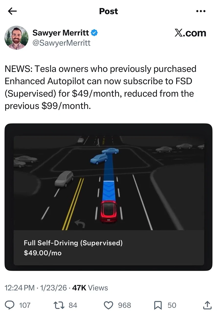 Tesla Cybertruck FSD going subscription only (one-time purchase no longer available after Feb 14) IMG_8973