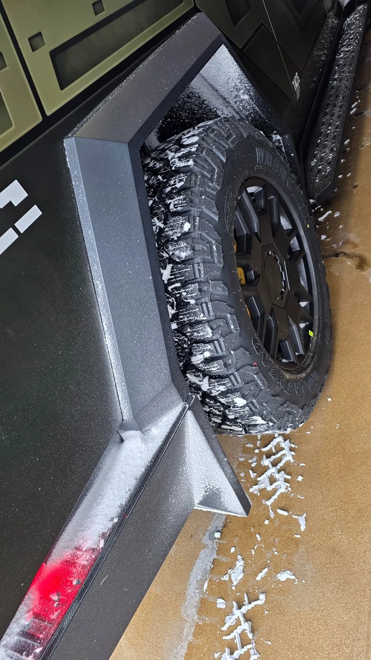 Tesla Cybertruck Tesla Winter Tire & Wheel Package Review 20260124_105929