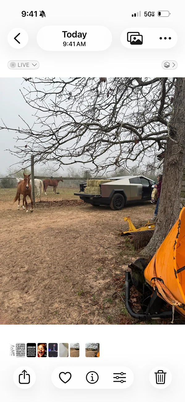 Tesla Cybertruck Doing truck stuff in Texas before the deep freeze! IMG_1603