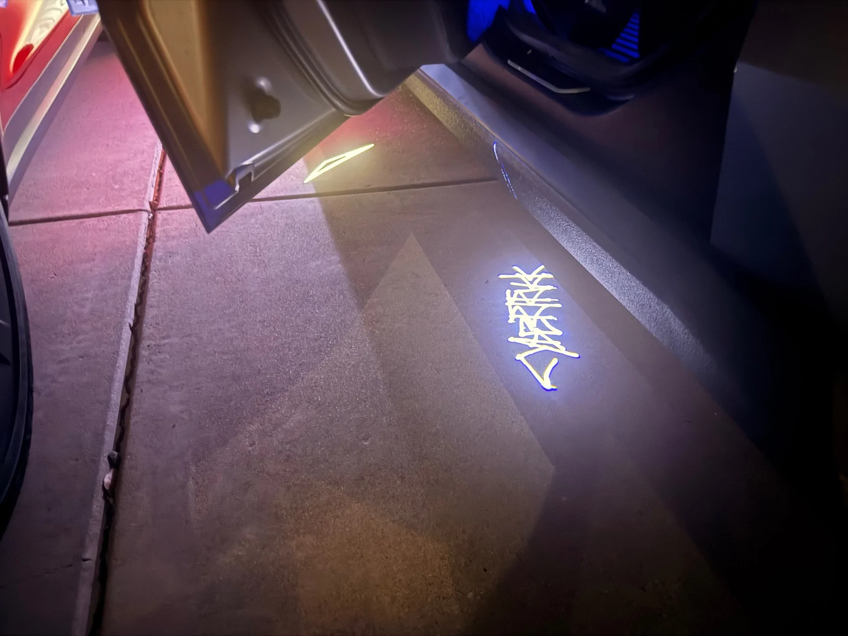 Tesla Cybertruck If you’ve thought about mixing and matching puddle lights (RPM Tesla lighting vs OEM vs Tesstudio review w/ photos) IMG_9877
