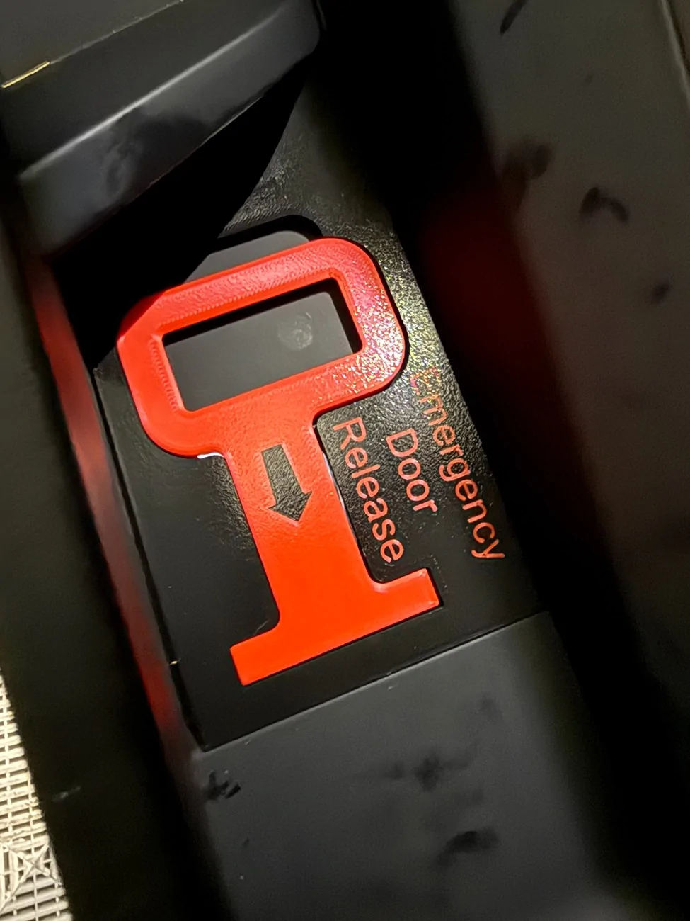 Tesla Cybertruck Emergency Exit Rear Door Release Ideas IMG_8585