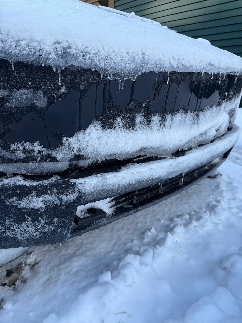 Tesla Cybertruck Snow blocking headlights IMG_8719