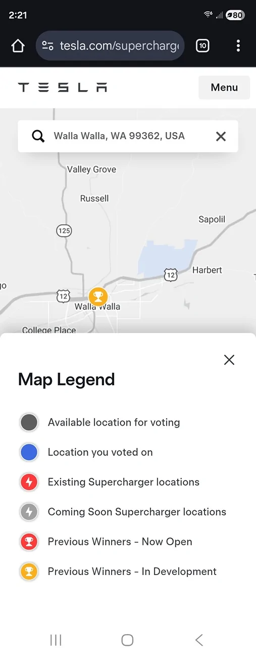 Tesla Cybertruck Supercharger station voting has opened up again. Please help Screenshot_20260206_142109_Chrom