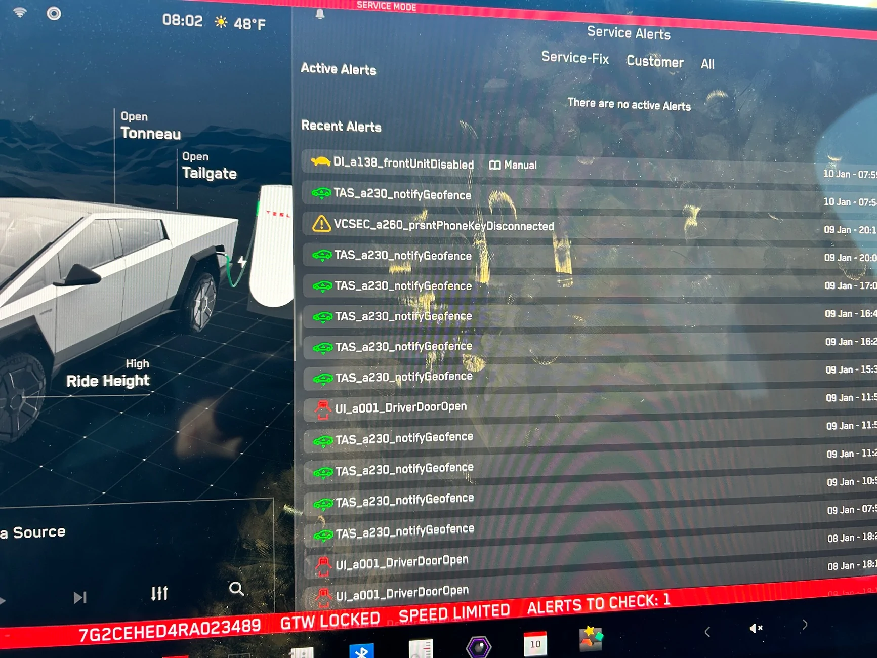 Tesla Cybertruck Error msg: " Front motor disabled-Ok to drive" IMG_3180
