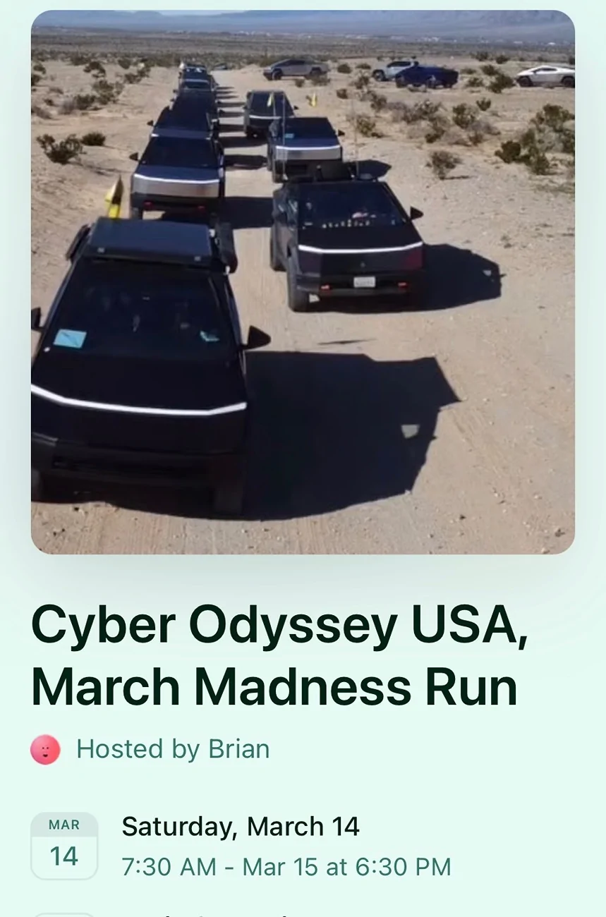 Tesla Cybertruck Don’t get left in the dust – secure your March Madness spot now IMG_3795