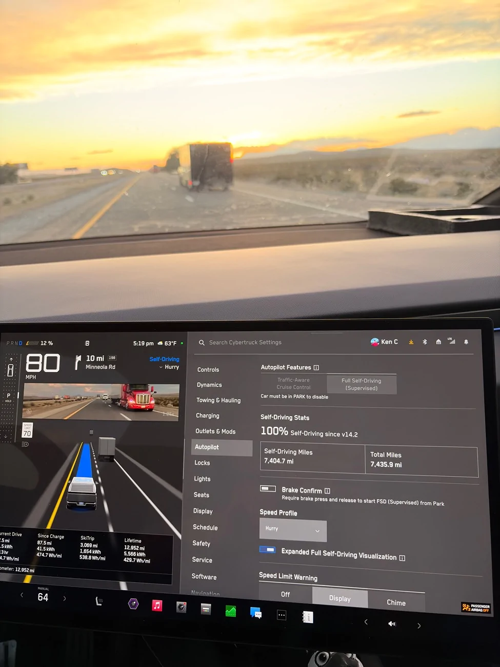 Tesla Cybertruck Cybertruck First Cross-Country Zero Intervention FSD Drive Attempt IMG_2526