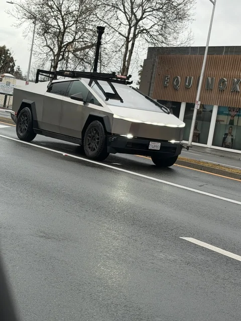 Tesla Cybertruck Spotted CT with many cameras attached IMG_6181