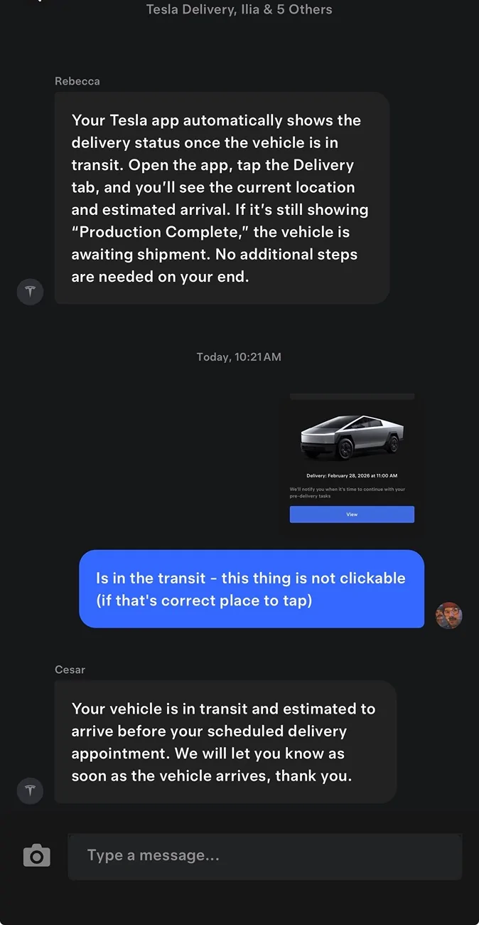 Tesla Cybertruck Has anyone RECEIVED a 2026 Cybertruck? IMG_6834