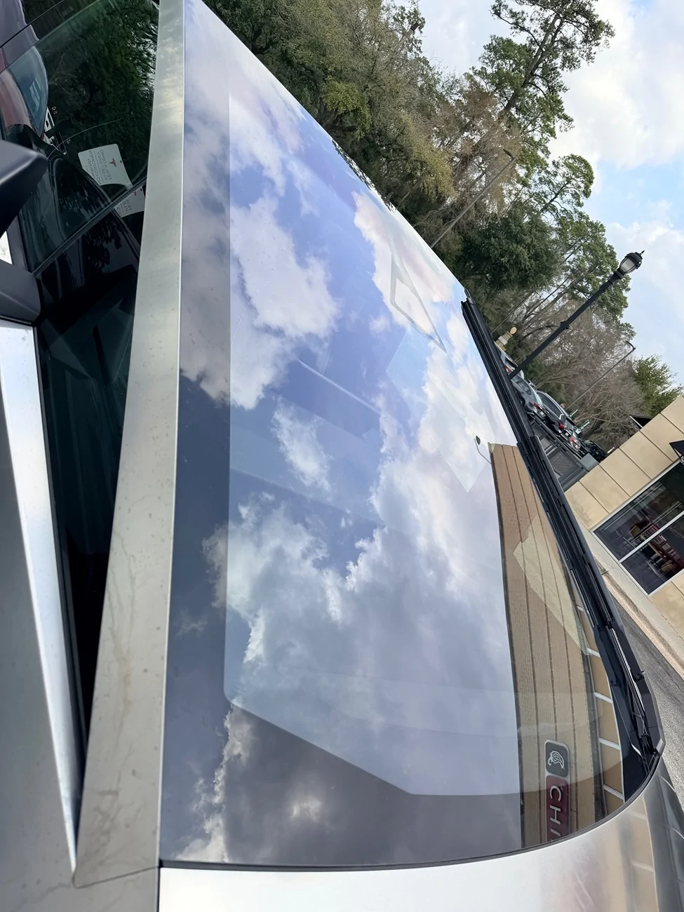 Tesla Cybertruck Do newer CT's have IR coating? Drove one that might have it... IMG_4307
