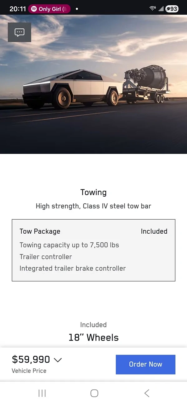 Tesla Cybertruck $59,990 Dual Motor AWD Cybertruck announced! (Estimated Delivery Date Now 2027!) Screenshot_20260219_201155_Chrom