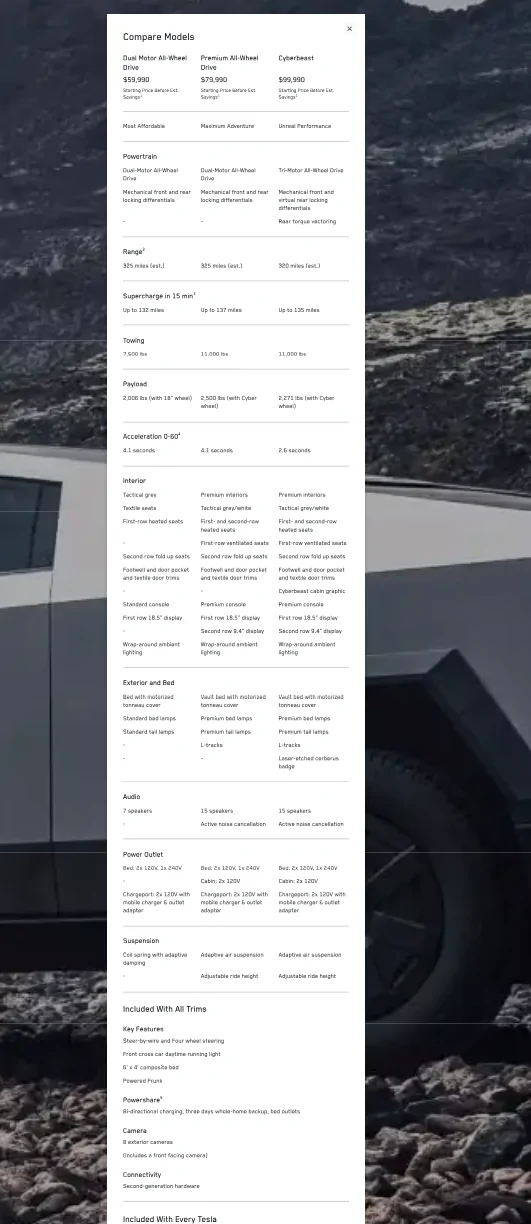 Tesla Cybertruck $59,990 Dual Motor AWD Cybertruck announced! (Estimated Delivery Date Now 2027!) 1771601234391-or