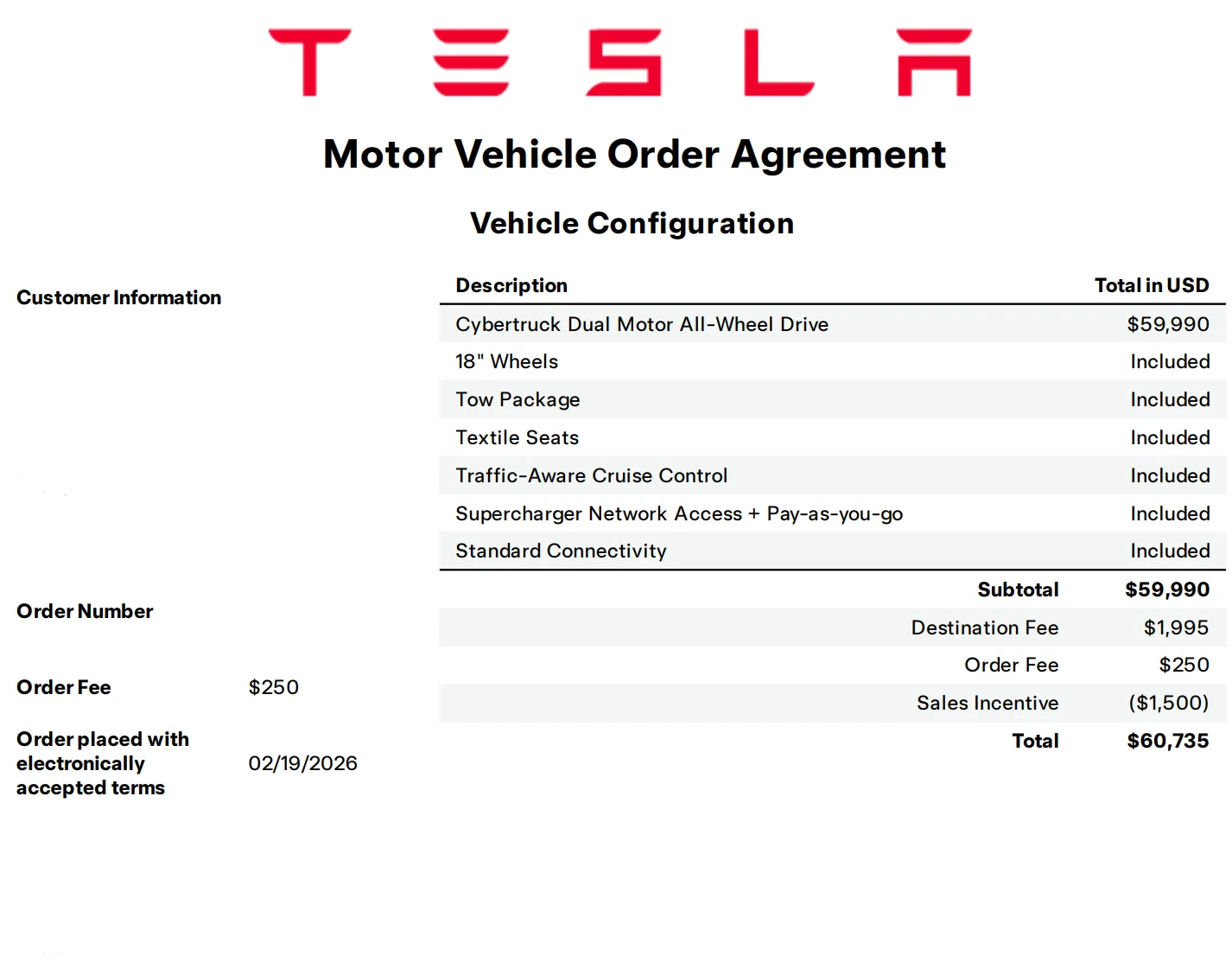 Tesla Cybertruck $59,990 Dual Motor AWD Cybertruck announced! (Estimated Delivery Date Now 2027!) TeslaOrder