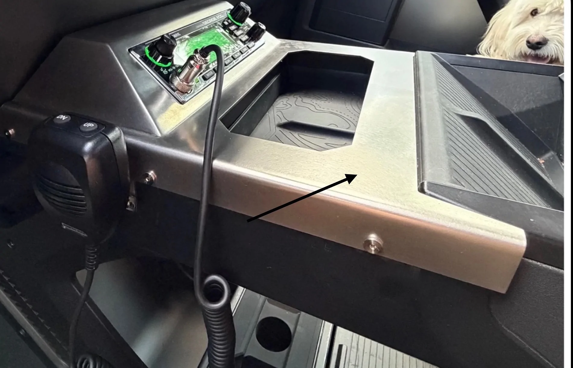 Tesla Cybertruck CB radio and antenna installed (PITA) IMG_2600