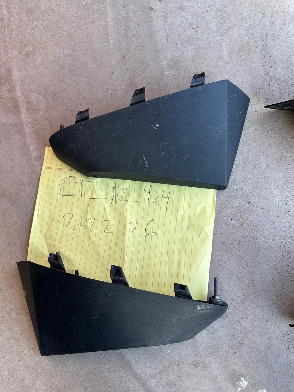 Tesla Cybertruck Front and rear air dams / tire air foils $35 plus shipping IMG_3833