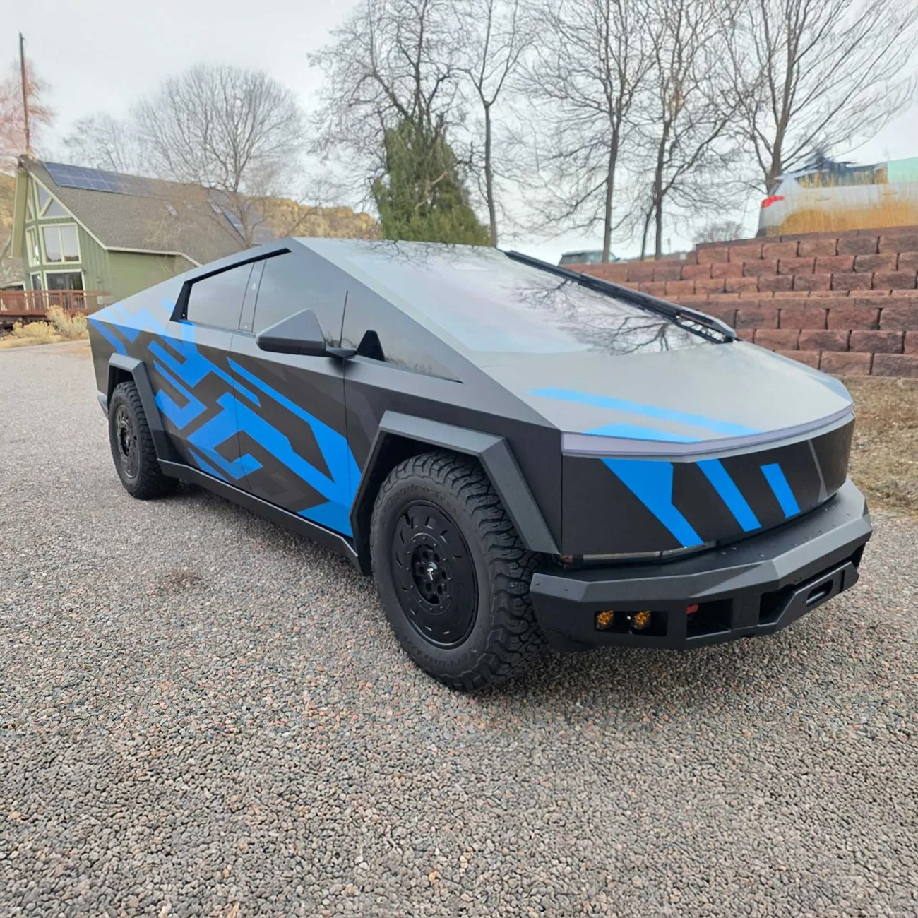 Tesla Cybertruck Custom One-of-One Cybertruck Wraps Built Just for You -- by DIY Wrap Club / TESBROS custom-wrapped-cybertruck-arrows