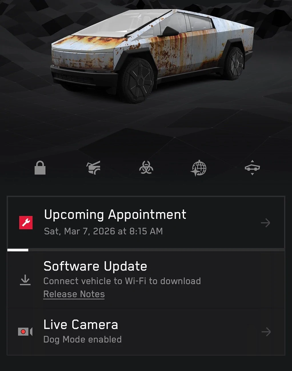 Tesla Cybertruck Connecting to a wifi network from phone IMG_1627
