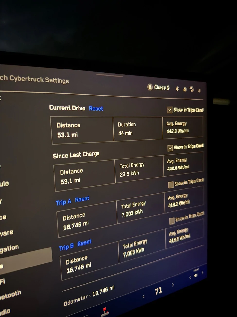 Tesla Cybertruck Destination remaining charge WAY off?? IMG_2534