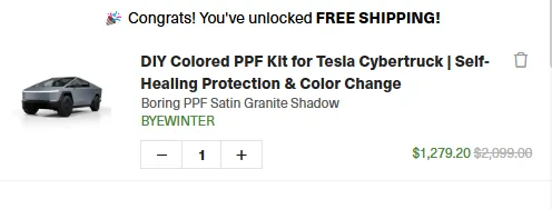 Tesla Cybertruck Crazy Good Deals on DIY Cybertruck Wrap Kits (from DIY Wrap Club / TESBROS) 1771879373312-oz