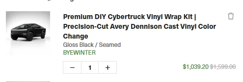 Tesla Cybertruck Crazy Good Deals on DIY Cybertruck Wrap Kits (from DIY Wrap Club / TESBROS) 1771881385659-4x