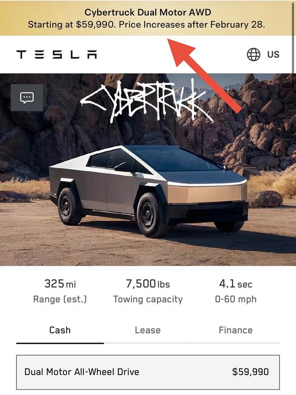 Tesla Cybertruck Confirmed: $59K Cybertruck Price Will Increases After February 28 HB8fg1pWUAIMpXL