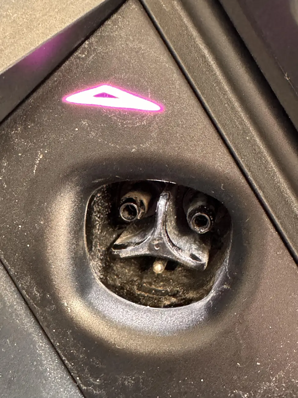 Tesla Cybertruck Purple light when charge bay door opened but unplugged? 1772479247835-b3