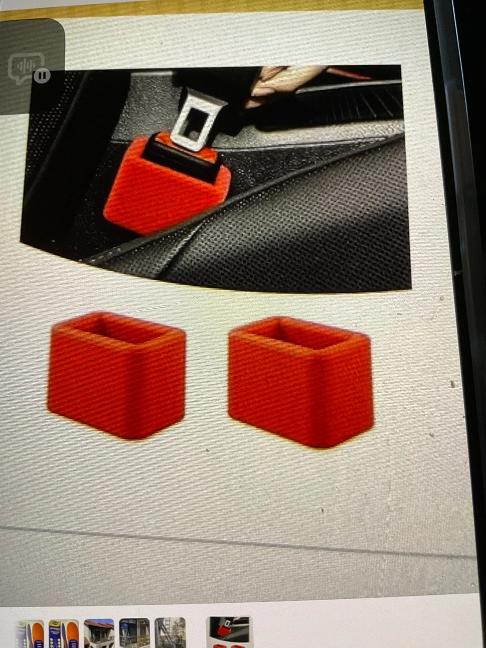 Tesla Cybertruck Cheap gadget for easier access to plugging in seat belt IMG_0217