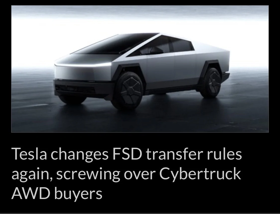 Tesla Cybertruck Ordered a CT AWD on 2/28 w/o knowing changed for FSD transfer "order -> delivery" by 31 March IMG_1532