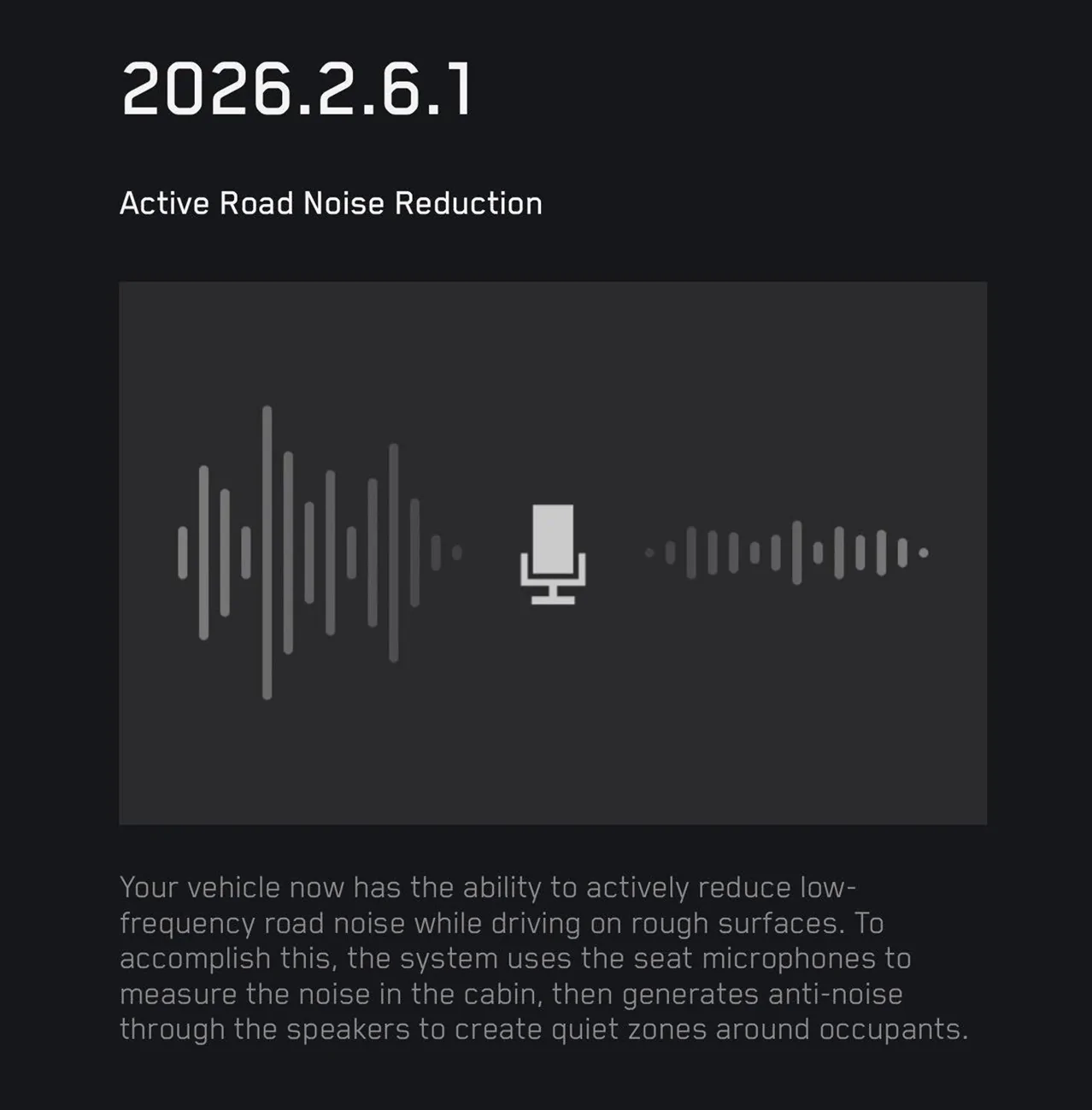 Tesla Cybertruck Active Road Noise Reduction (Active Noise Cancellation (ANC)) Now Available on Cybertruck! {filename}
