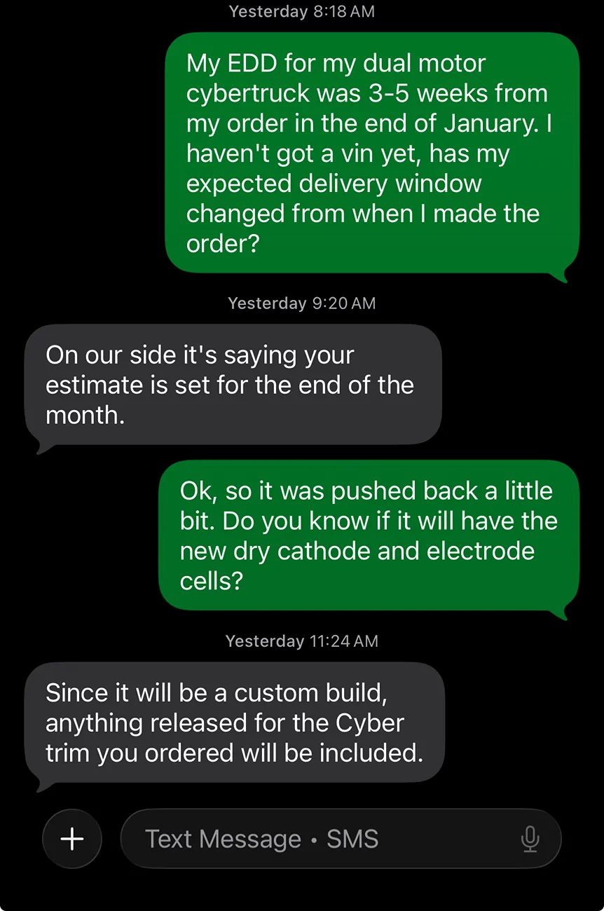 Tesla Cybertruck Has anyone RECEIVED a 2026 Cybertruck? 1772836760177-r5