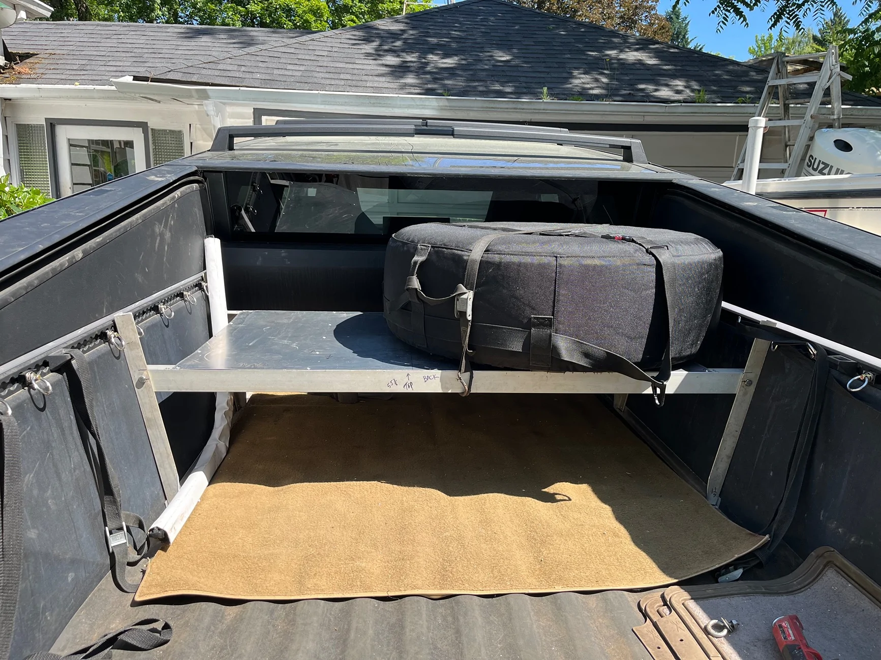 Tesla Cybertruck Custom Spare Tire Rack IMG_1936