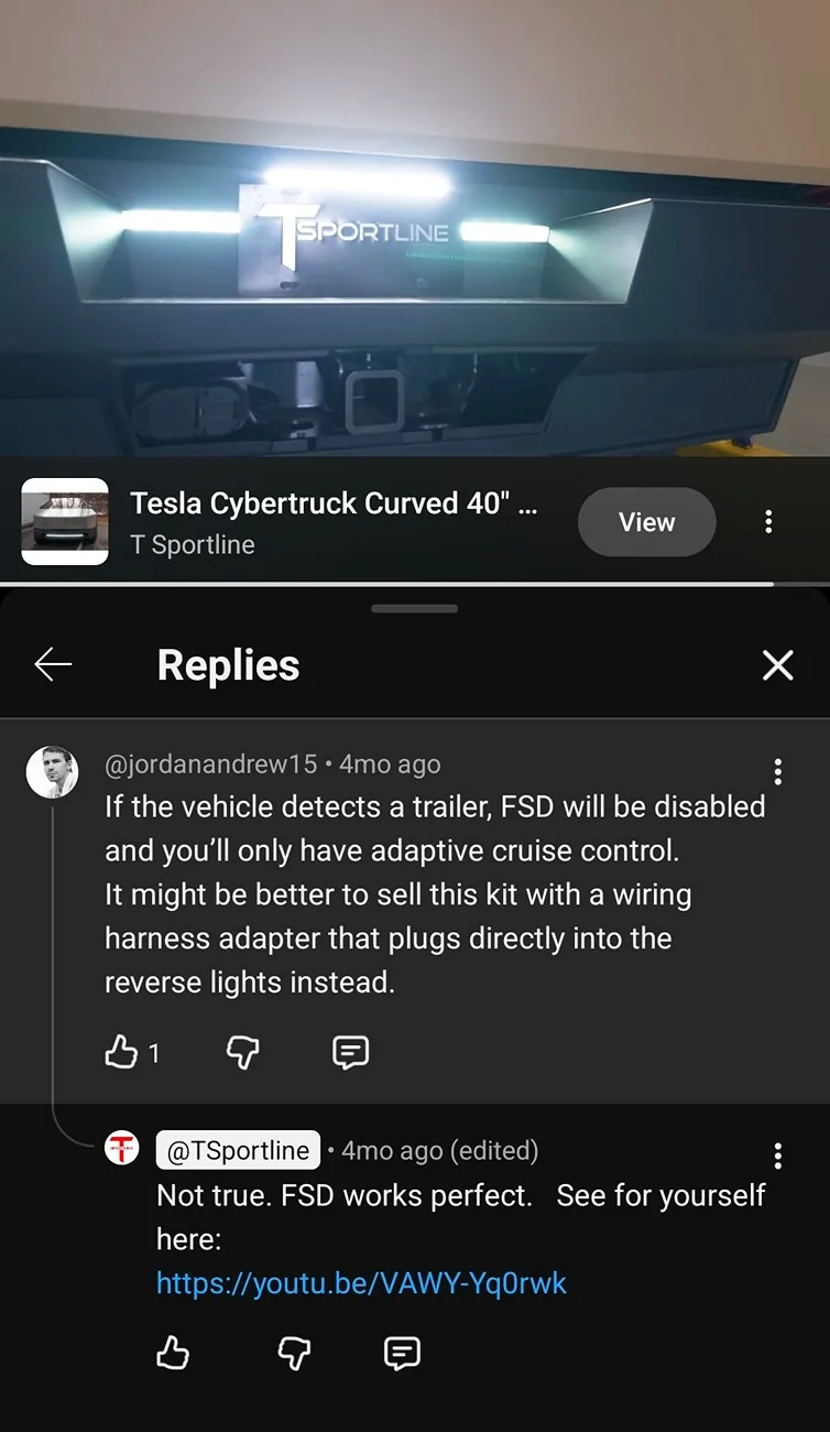 Tesla Cybertruck Technical Help for Trailer Hitch Light 🥺 - Baja s1 trailer hitch_Trailer / FSD disabled  - photo comparrison 9907