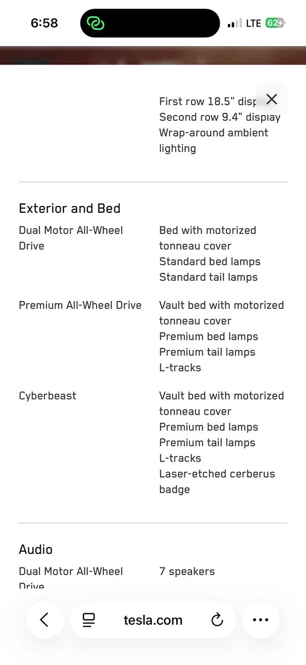 Tesla Cybertruck Type of tonneau bed cover for Dual Motor AWD trim? IMG_2894