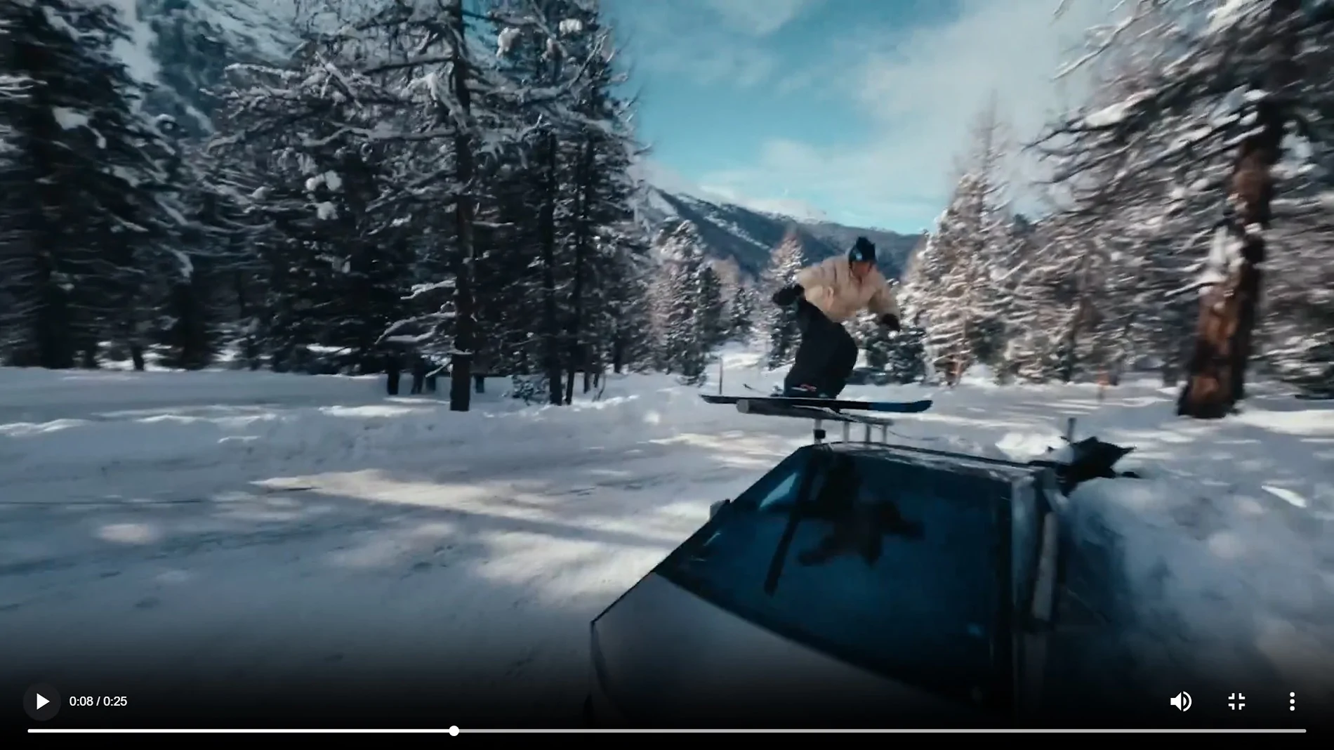 Tesla Cybertruck Boardslide the whip: Cybertruck + Skiers & Snowboarders video feature CT Winter Time d 