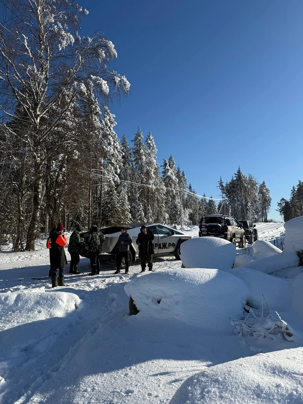 Tesla Cybertruck A winter trip to the forest at -23 degrees in the best truck! photo_2026-03-12_17-00-35