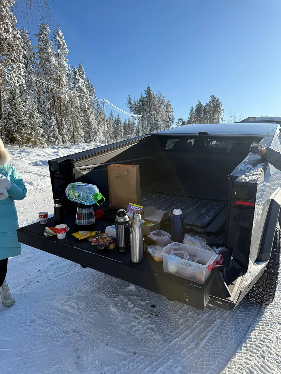 Tesla Cybertruck A winter trip to the forest at -23 degrees in the best truck! photo_2026-03-12_16-53-47
