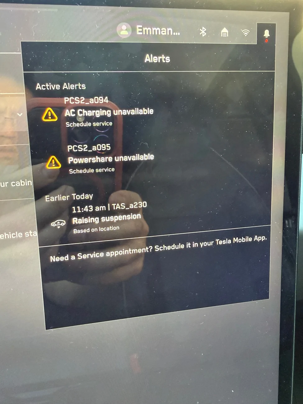Tesla Cybertruck AC charging Unavailable IMG_0481