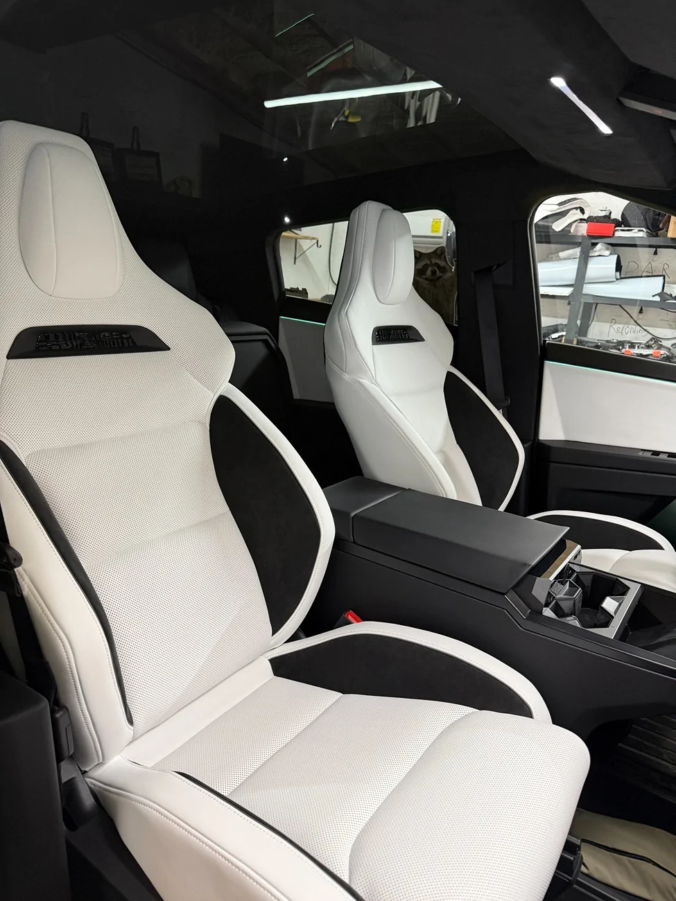 Tesla Cybertruck Plaid Seats installed in Cybertruck plaid seats cybertruck 5