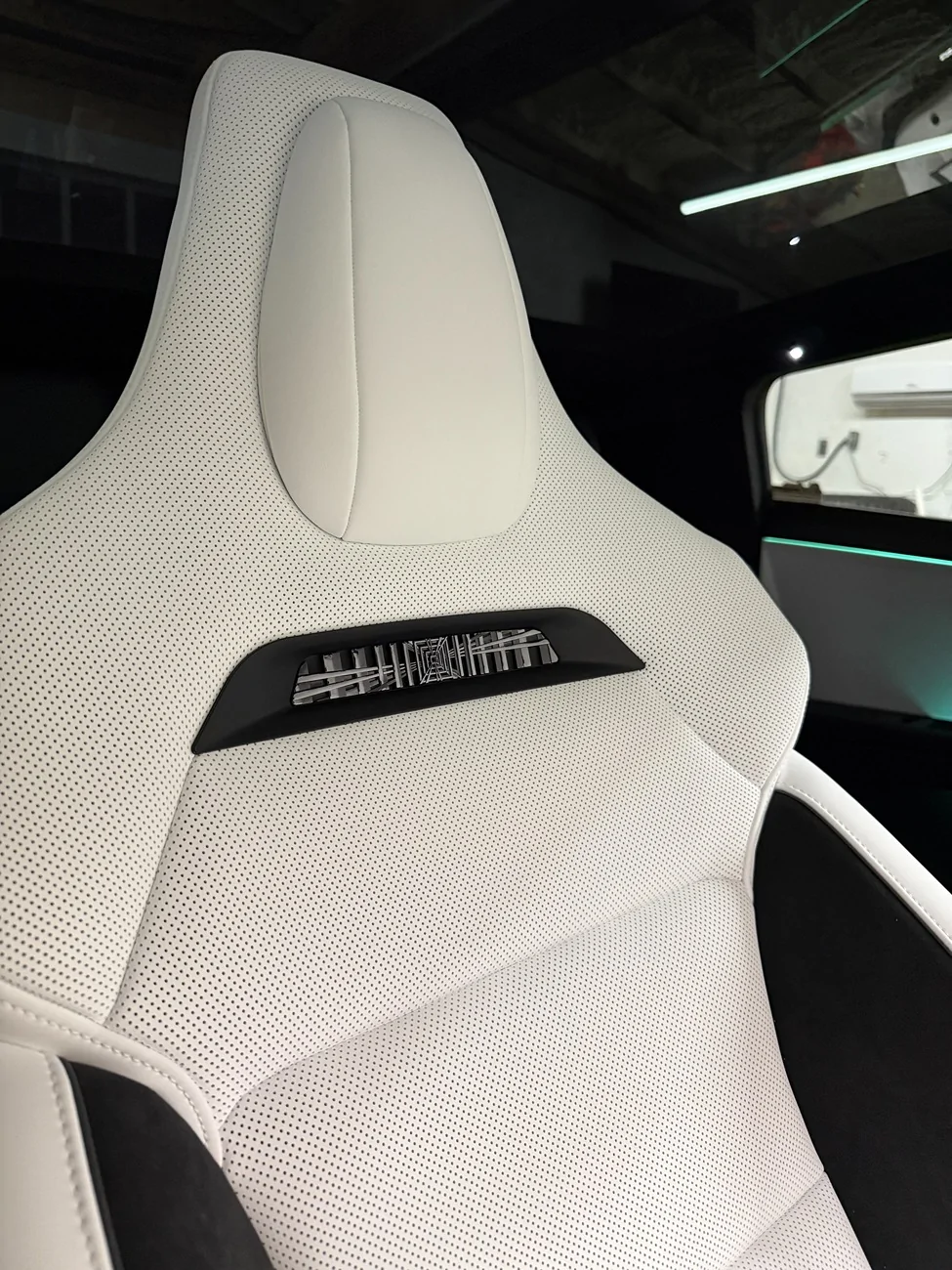 Tesla Cybertruck Plaid Seats installed in Cybertruck plaid seats cybertruck 3
