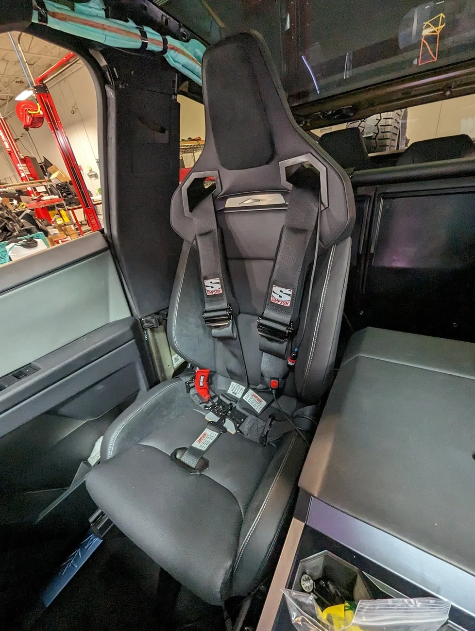 Tesla Cybertruck Plaid Seats installed in Cybertruck plaid seats cybertruck 2