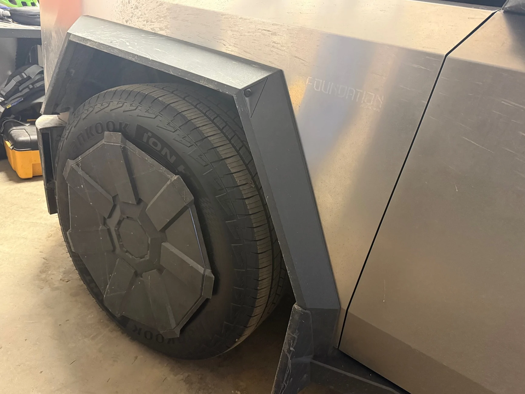 Tesla Cybertruck Switched to Hankook Ion HT 275/65/20 on Cyberwheels to try & boost efficiency IMG_6155